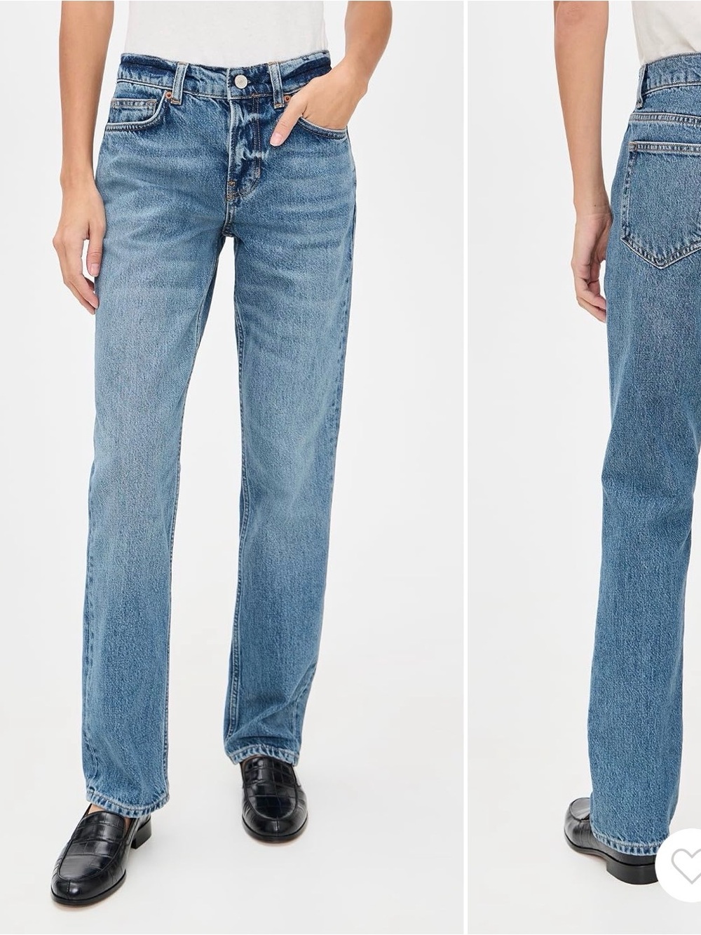 Reformation Greer Straight Mid Rise Jeans